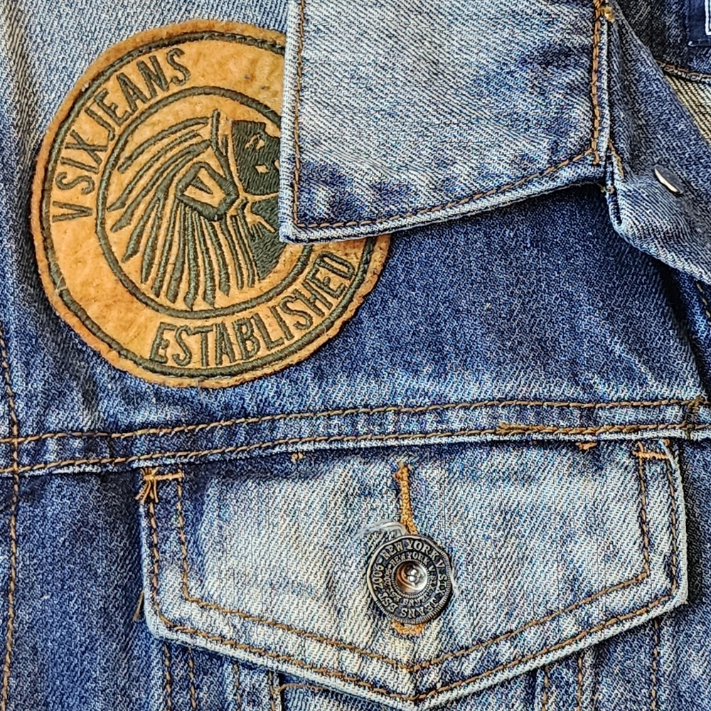 V Six Jeans Denim Patch Jacket - Picture 5 of 10